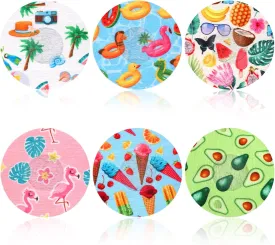 24pcs Sensor Covers for Libre 2/3, 6 Styles Waterproof Adhesive Sensor CGM Patches Summer Theme Stickers Monitor Overpatches Tape Breathable Over Patches