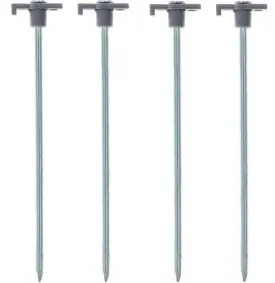 4 Piece  5/16'' X 10'' Heavy Duty Steel Tent Stakes