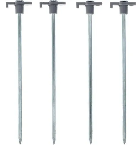 4 Piece  5/16'' X 10'' Heavy Duty Steel Tent Stakes
