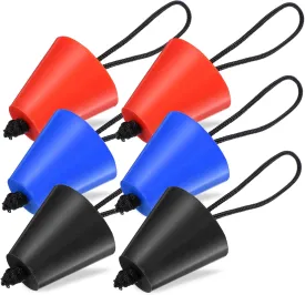 6pcs Kayak Scupper Plugs Silicone Stoppers Lanyard for Fit Kayaks Canoes Rafts Inflatable Boats Lightweight Practical Accessories for Easy Installation