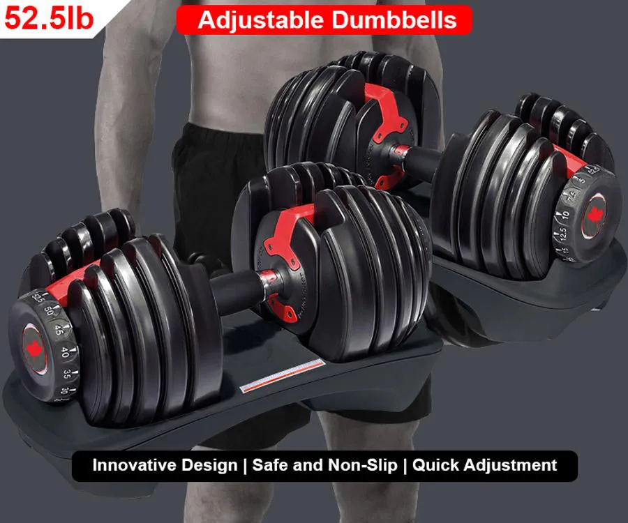 ADJUSTABLE DUMBBELL 52.5LB (SET OF 2) - AD01