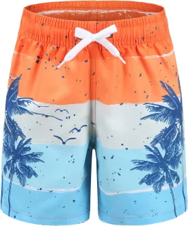 Aisyee Boys Swim Trunks Quick Dry Boards Shorts for Kids Beach Swim Shorts with 3D Prints Dinosaurs