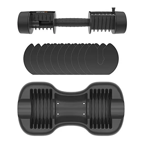ATIVAFIT Adjustable Dumbbell 20KG Single Adjustable Smart Dumbbells Hand Weight Dumbbells for Anti-Slip Handle Full Body Strength Training and Weight Lifting Equipment for Home Gym Office Workout