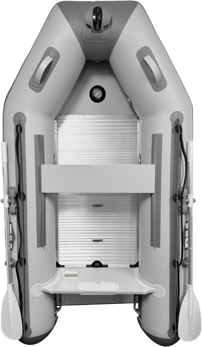 BEYOND MARINA 8.2ft Inflatable Dinghy - 3 Person Inflatable Boat for Adults 5 HP Heavy Duty Fishing Boat, Aluminum Floor, Aluminum Oars, USCG Approved