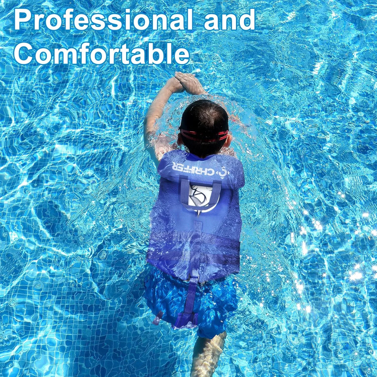 Chriffer Kids Swim Vest for 20-70 Pounds Boys and Girls, Easy On/Off Zipper, Swimming Toddler Floaties Jackets for 2, 3, 4, 5, 6, 7, 8 Years Old/Beach Pool Water Park