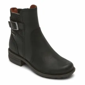 Cobb Hill Women's Brunswick Buckle Waterproof Boots- Black