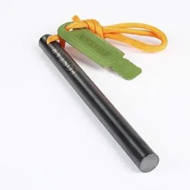 Fostar Upgrade Ferro Rod Fire Starter, 1/2 Inch X 6 Inch Thick Ferrocerium Rod, Drilled Flint Fire Steel with Lanyard and Striker, Last up 20,000 Strikes Great for Outdoor Survival Camping