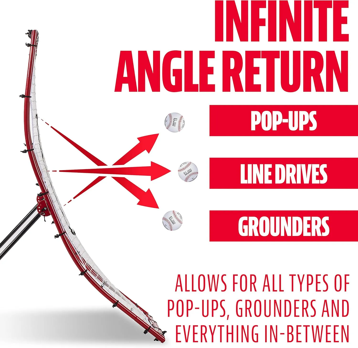 Franklin Sports Baseball Rebounders   Pitchback Nest - Pitch Return Trainer   Rebound Net with Attachable Pitching Target- All Angle Fielding Rebound Net for Grounders   Pop Flies