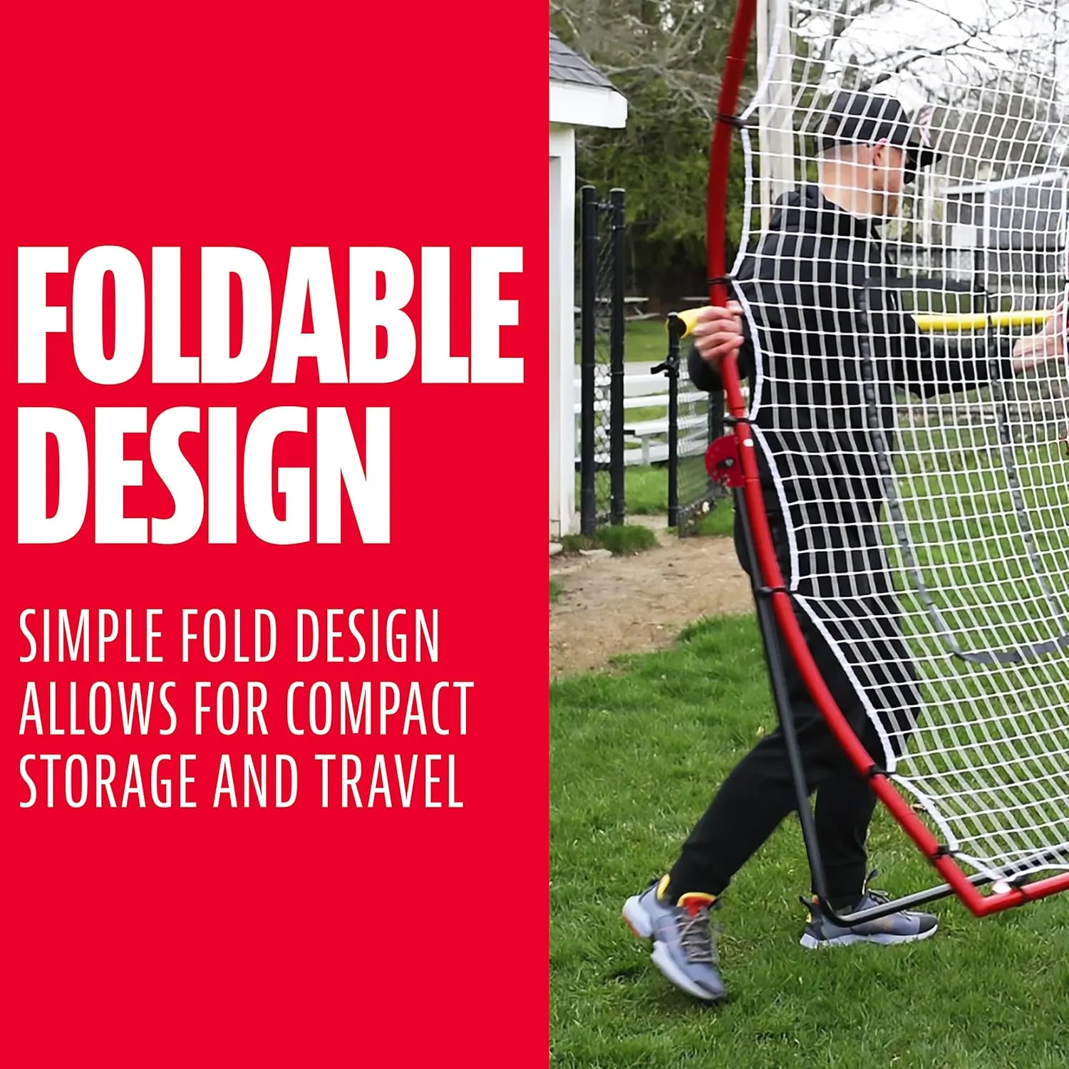 Franklin Sports Baseball Rebounders   Pitchback Nest - Pitch Return Trainer   Rebound Net with Attachable Pitching Target- All Angle Fielding Rebound Net for Grounders   Pop Flies