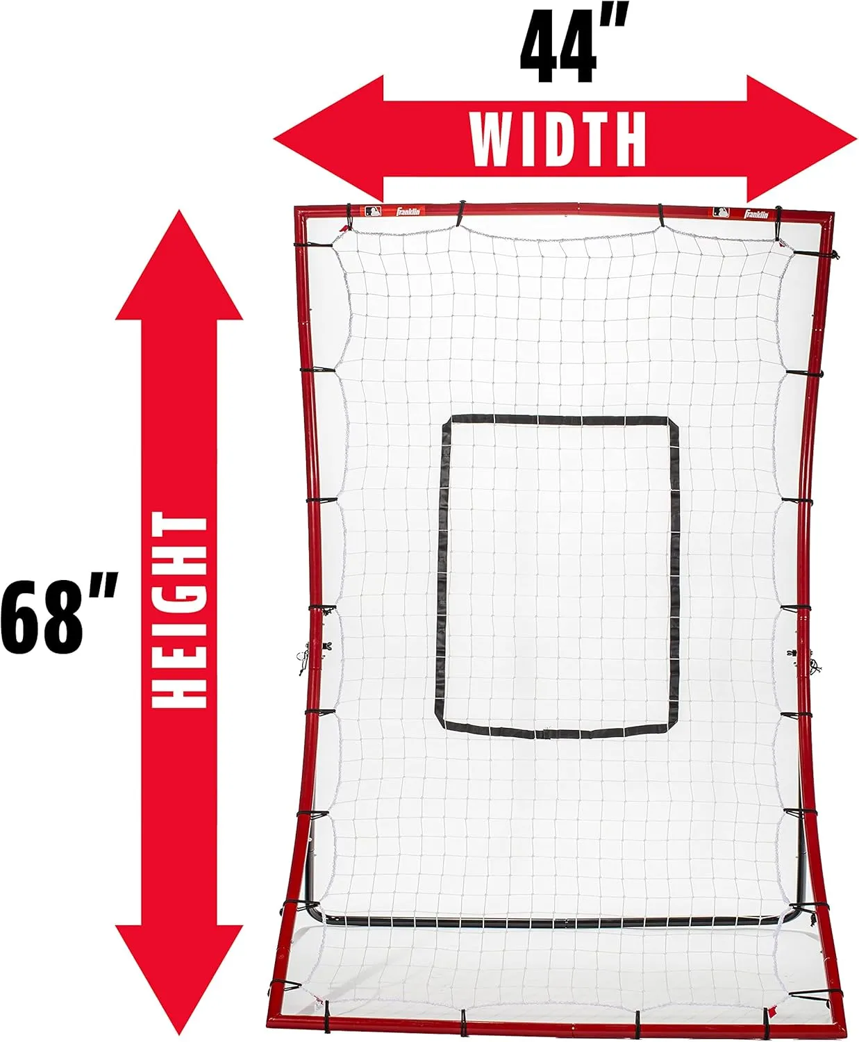 Franklin Sports Baseball Rebounders   Pitchback Nest - Pitch Return Trainer   Rebound Net with Attachable Pitching Target- All Angle Fielding Rebound Net for Grounders   Pop Flies