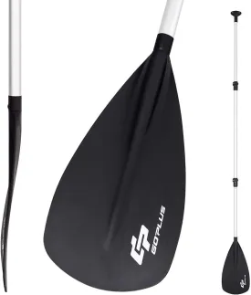 Goplus Adjustable Surf & SUP Paddle, 3-Piece Aluminum Alloy, Stand Up Paddleboard Paddles for Kayak Boat, Black