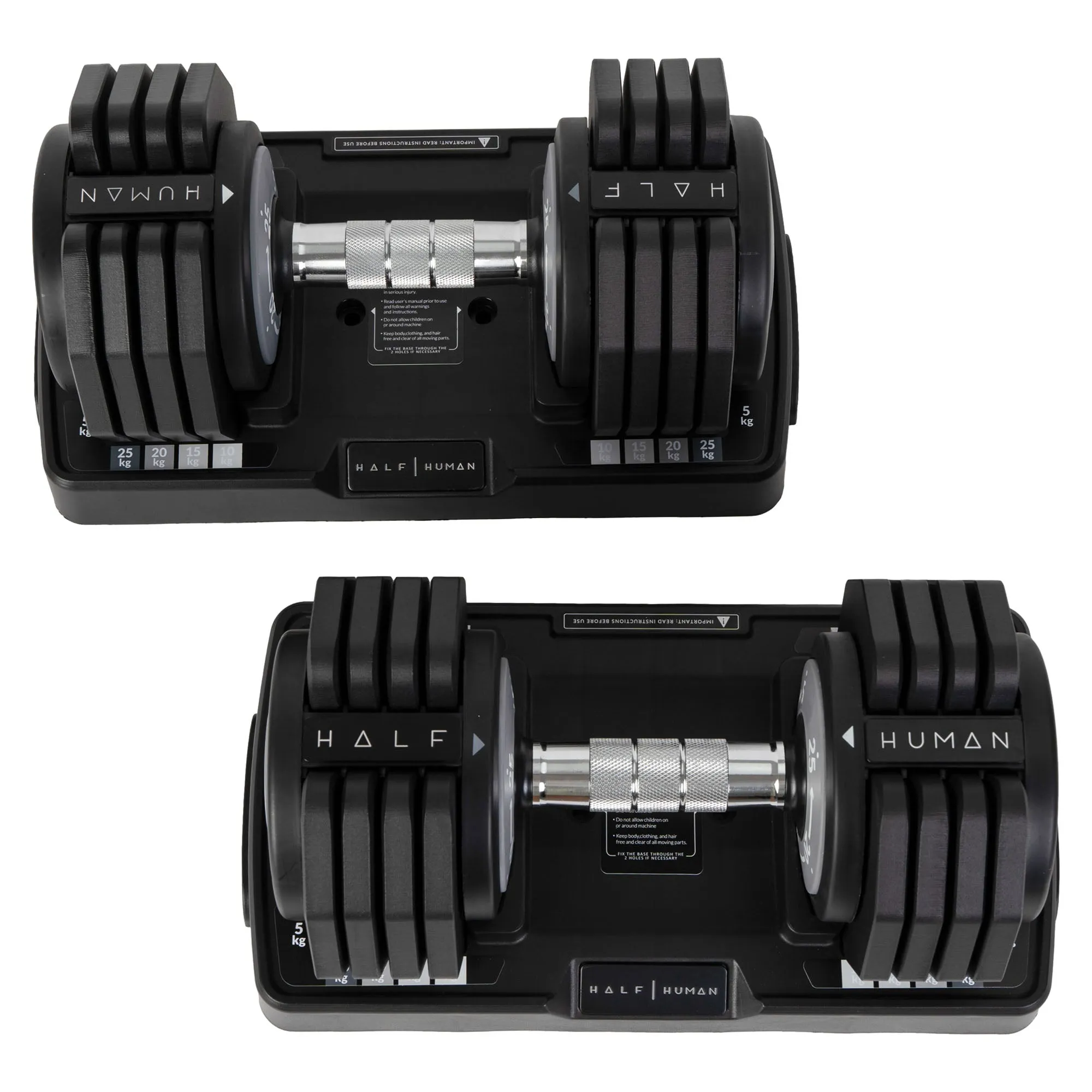Half Human FID Weight Bench and 25kg Adjustable Dumbbells Power Set