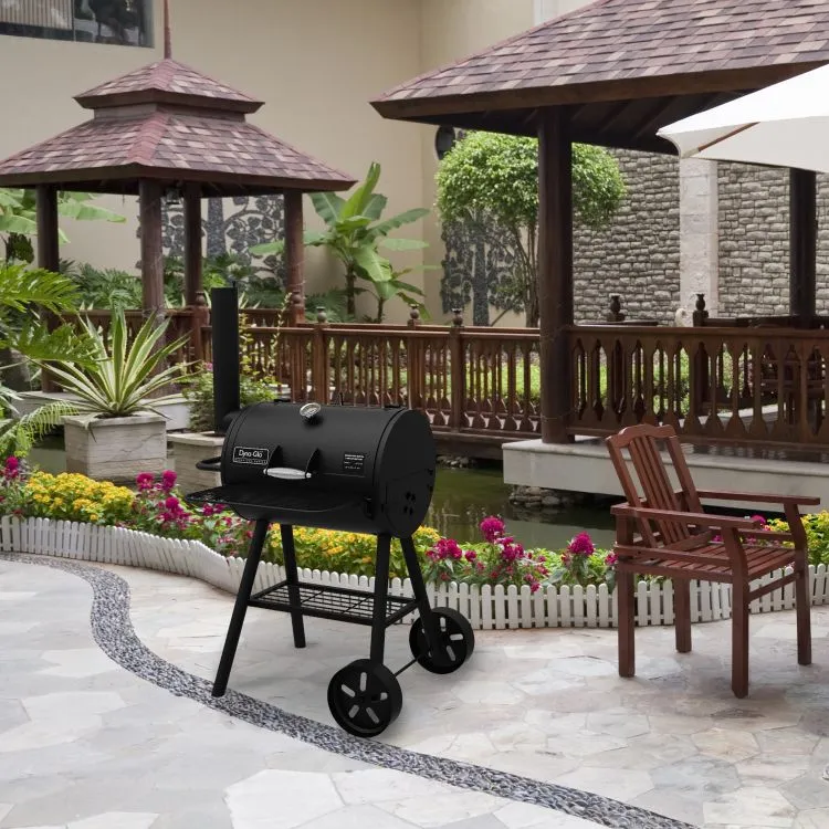 Heavy-Duty Compact Barrel Charcoal Grill