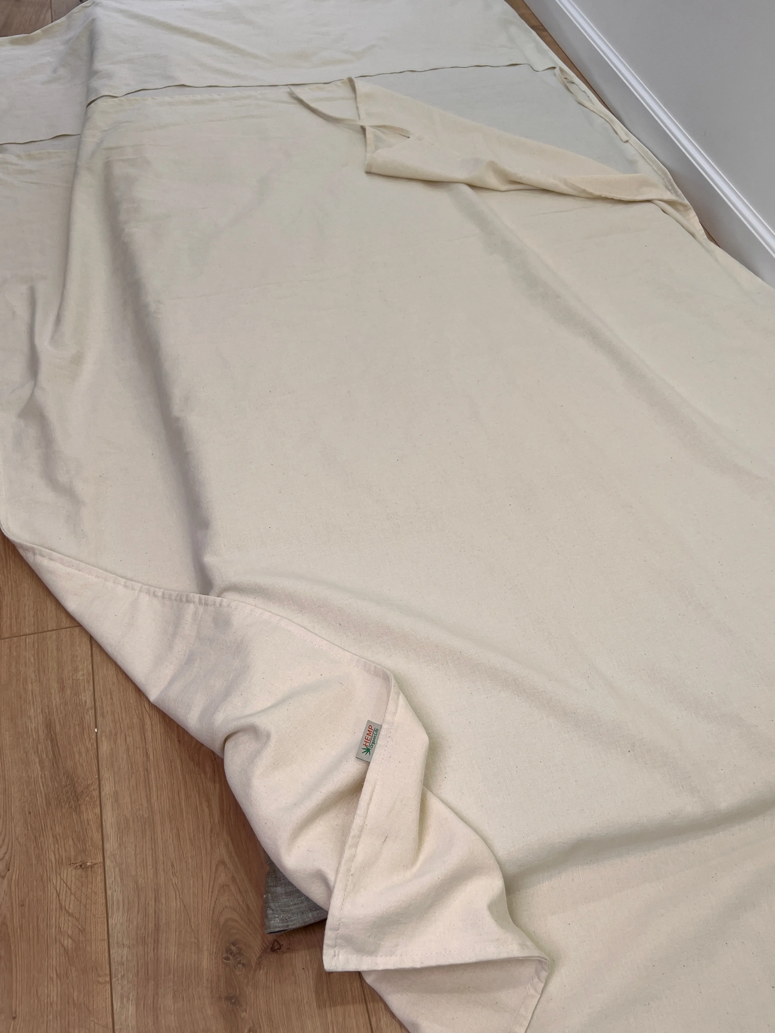 HEMP Single Sleeping Bag Liner for Camping Hiking Hostel Travel organic non-dyed hemp fabric custom made