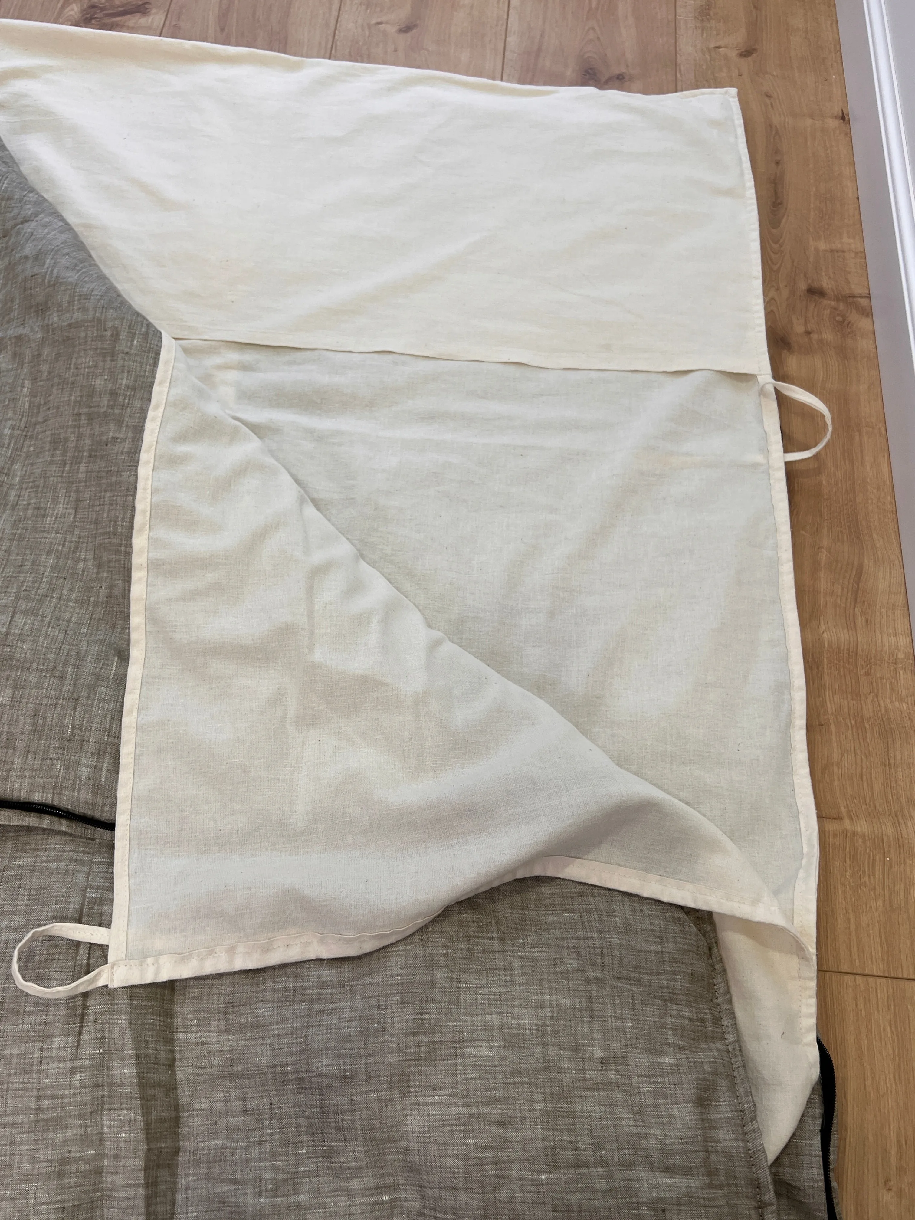 HEMP Single Sleeping Bag Liner for Camping Hiking Hostel Travel organic non-dyed hemp fabric custom made