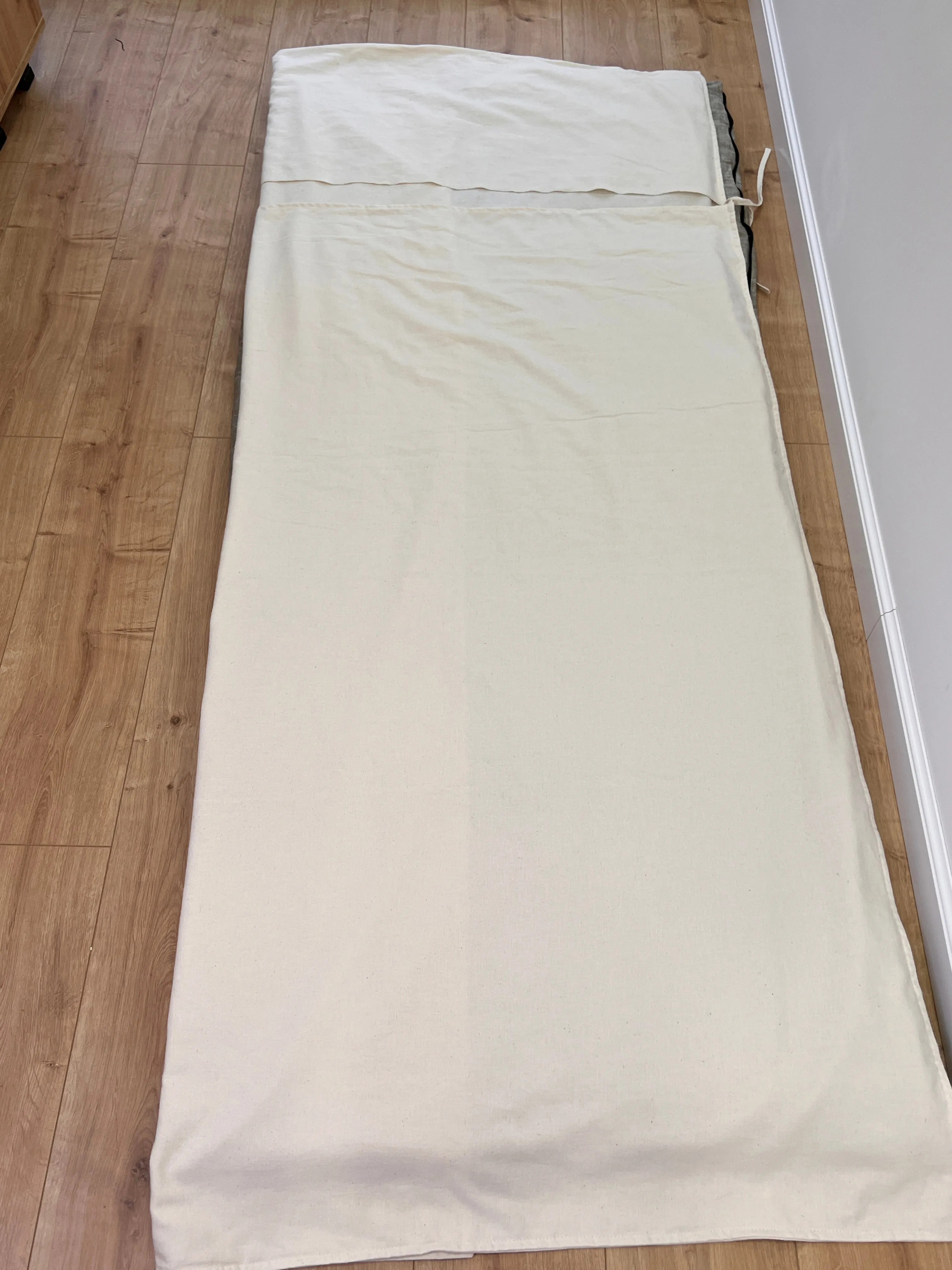 HEMP Single Sleeping Bag Liner for Camping Hiking Hostel Travel organic non-dyed hemp fabric custom made
