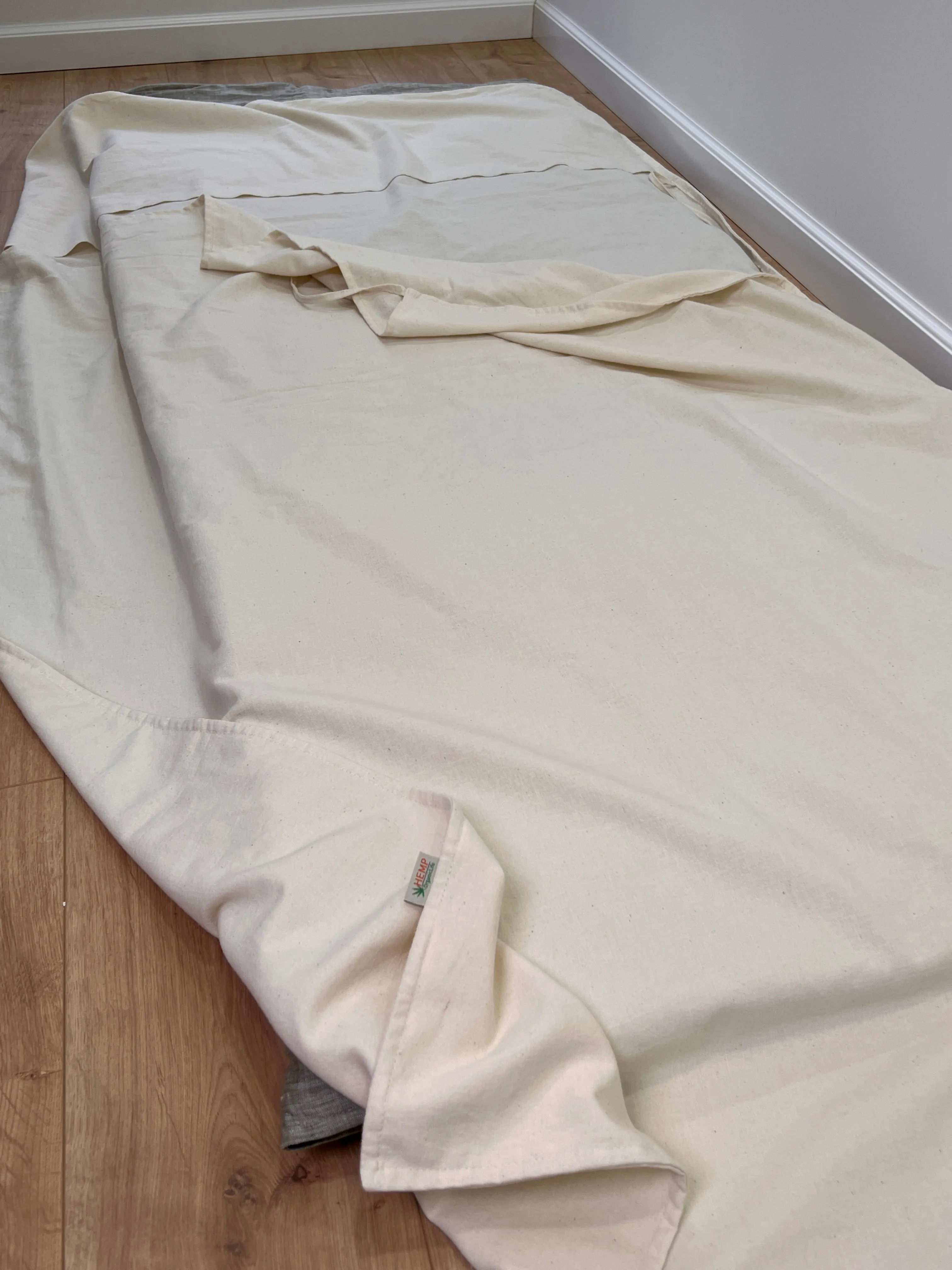 HEMP Single Sleeping Bag Liner for Camping Hiking Hostel Travel organic non-dyed hemp fabric custom made