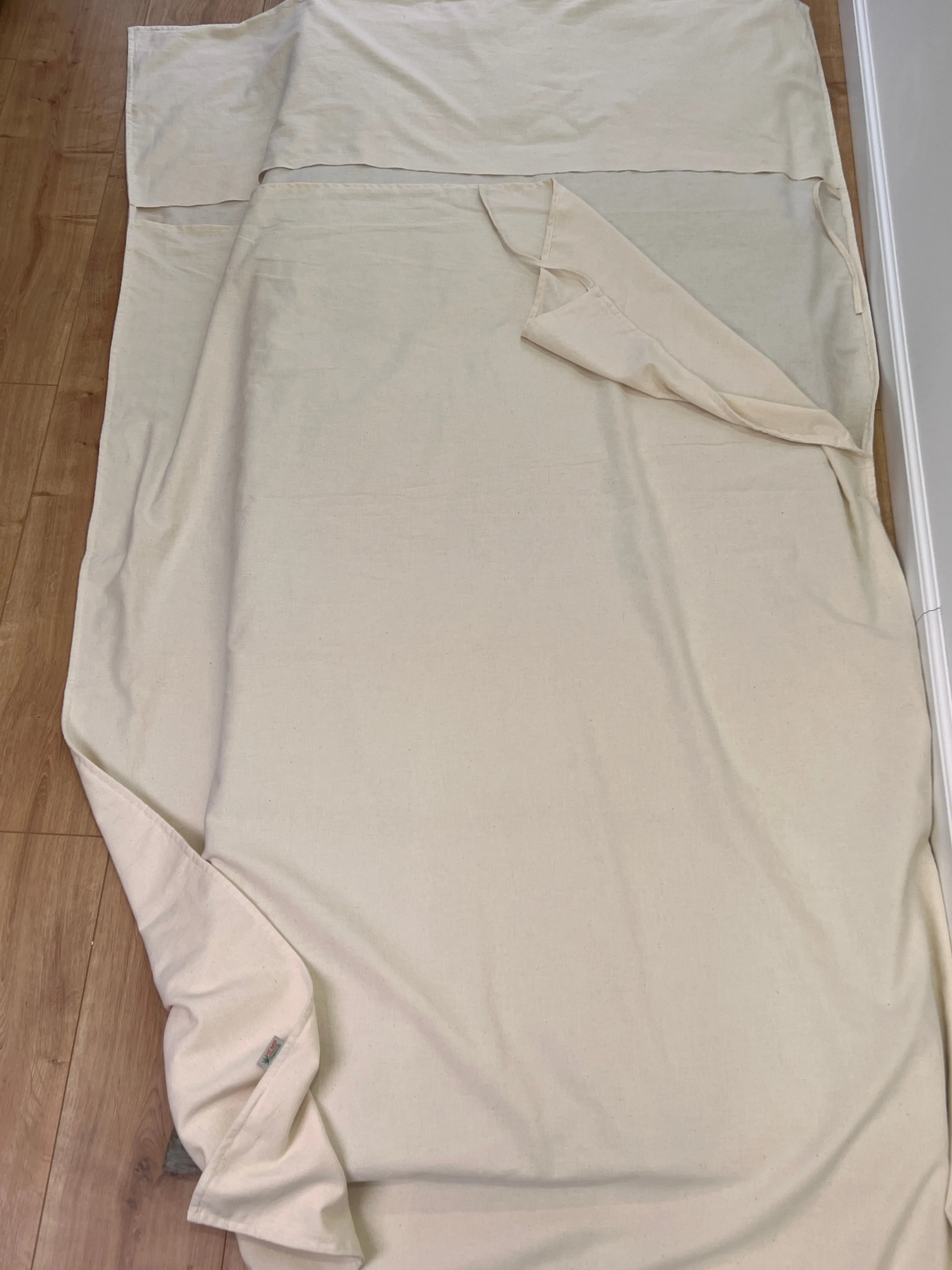 HEMP Single Sleeping Bag Liner for Camping Hiking Hostel Travel organic non-dyed hemp fabric custom made