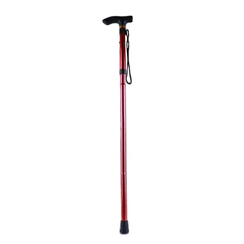 Hiking Camping Mountaineering Poles Walking Stick Telescopic Baton Trekking Poles Folding Cane Crutches Pole Unisex