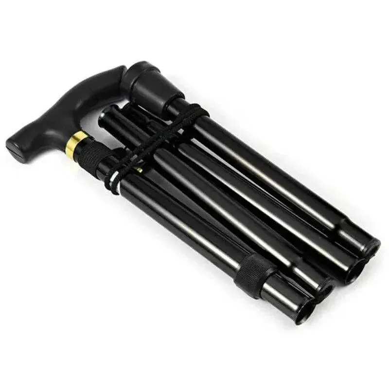 Hiking Camping Mountaineering Poles Walking Stick Telescopic Baton Trekking Poles Folding Cane Crutches Pole Unisex