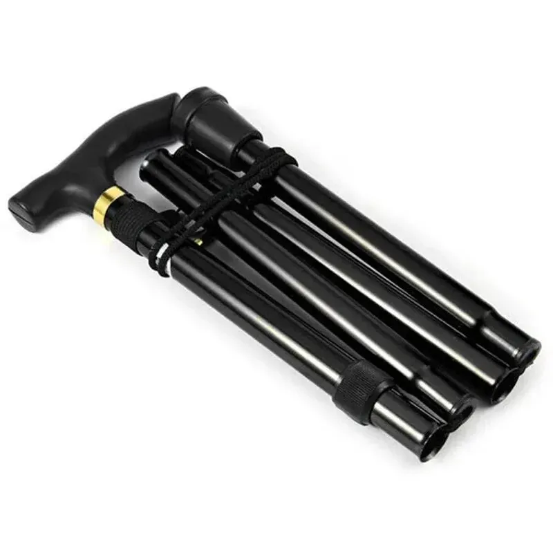 Hiking Camping Mountaineering Poles Walking Stick Telescopic Baton Trekking Poles Folding Cane Crutches Pole Unisex