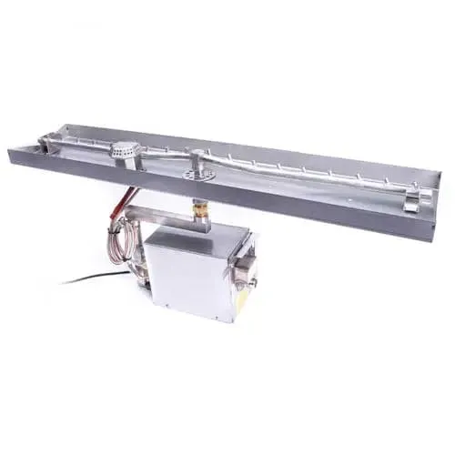 HPC Fire 121" x 8" Linear Interlink Pan Fire Pit Insert 121X8SSEI