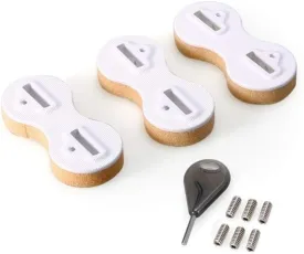 Inflatable Paddle Boards 3PCS Fin Box Plug Surf Fins Extra Fin Key 9MM Screws Set Surfboard Accessory Vacation Must Haves (Color : White)
