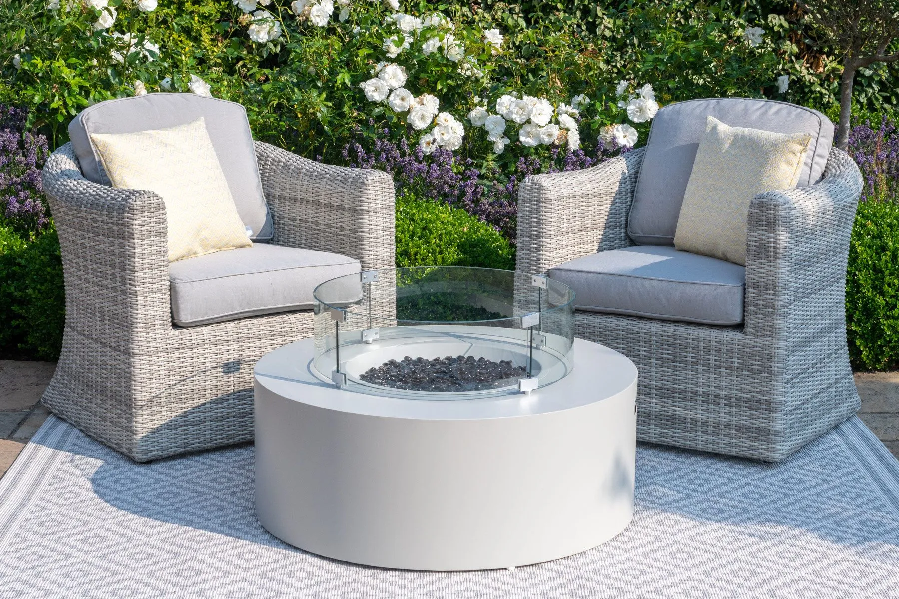 Maze Fire Pit Coffee Table 90cm Round