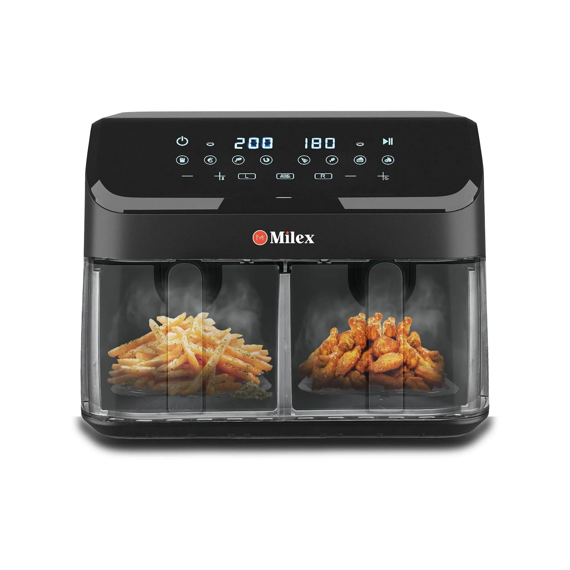 Milex 9Lt Dual Airfryer Silver