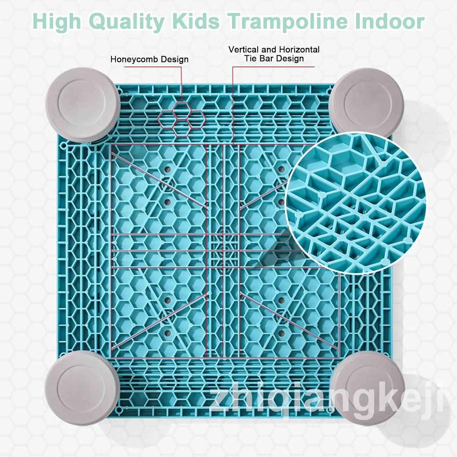 Mini Trampoline for Kids, 25 Inch Indoor Trampoline for Toddler, Square Bounce Trampoline w/Non-Slip Base, Autism Kids Sensory Integration Training Equipmen for Boys Girls 3-12 Ages,Orange a