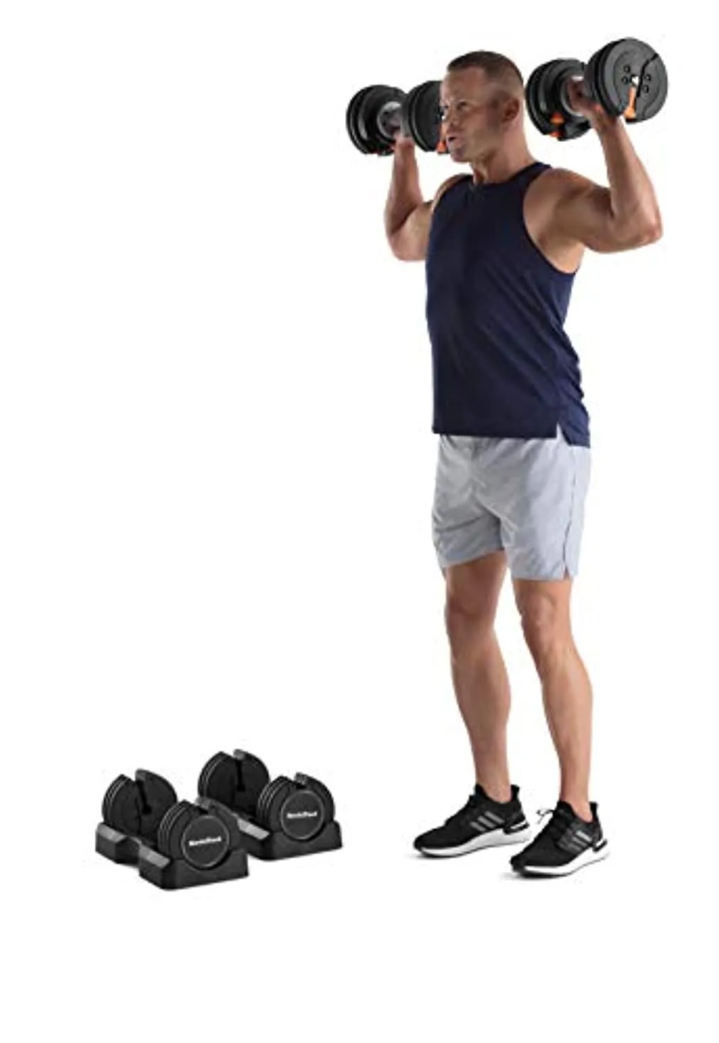 NordicTrack 55 lb Select-a-Weight Dumbbell Pair, Black