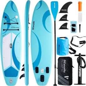 Paddle Board, Stand Up Paddle Boarding, 1135"6" Ultra-Wide SUP Board with Hand Pump, Leash, Repair Kit, Waterproof Phone Case and Waterproof Bag