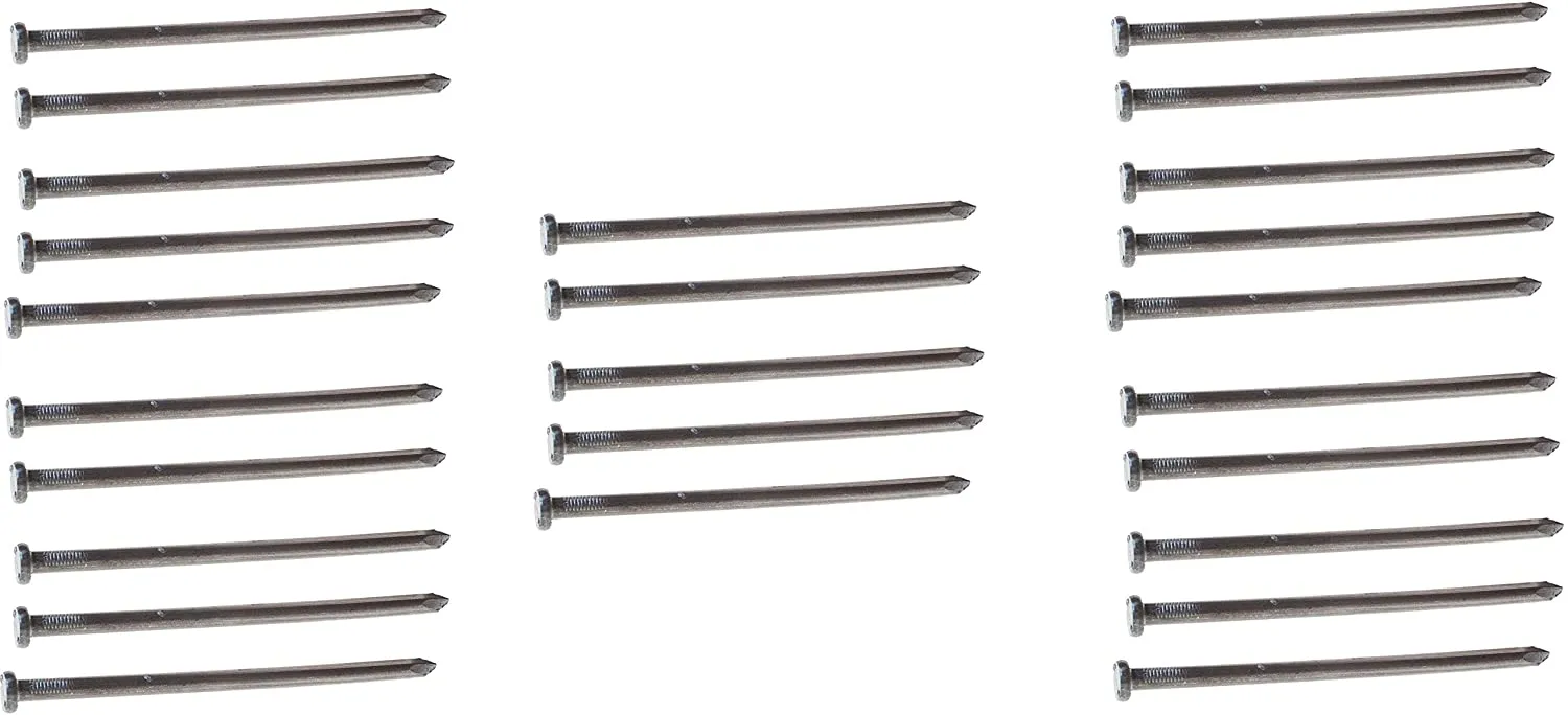 Peach Country Outdoor Heavy Duty Round Metal Landscape & Paver Edging Anchoring Stake, 10-Inch Length - Bright Spike Timber Nail, Tent Spikes, Camping, Trapping, Landscape