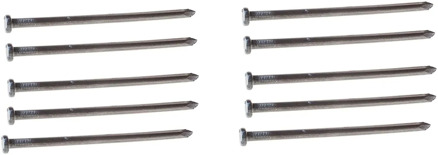 Peach Country Outdoor Heavy Duty Round Metal Landscape & Paver Edging Anchoring Stake, 10-Inch Length - Bright Spike Timber Nail, Tent Spikes, Camping, Trapping, Landscape