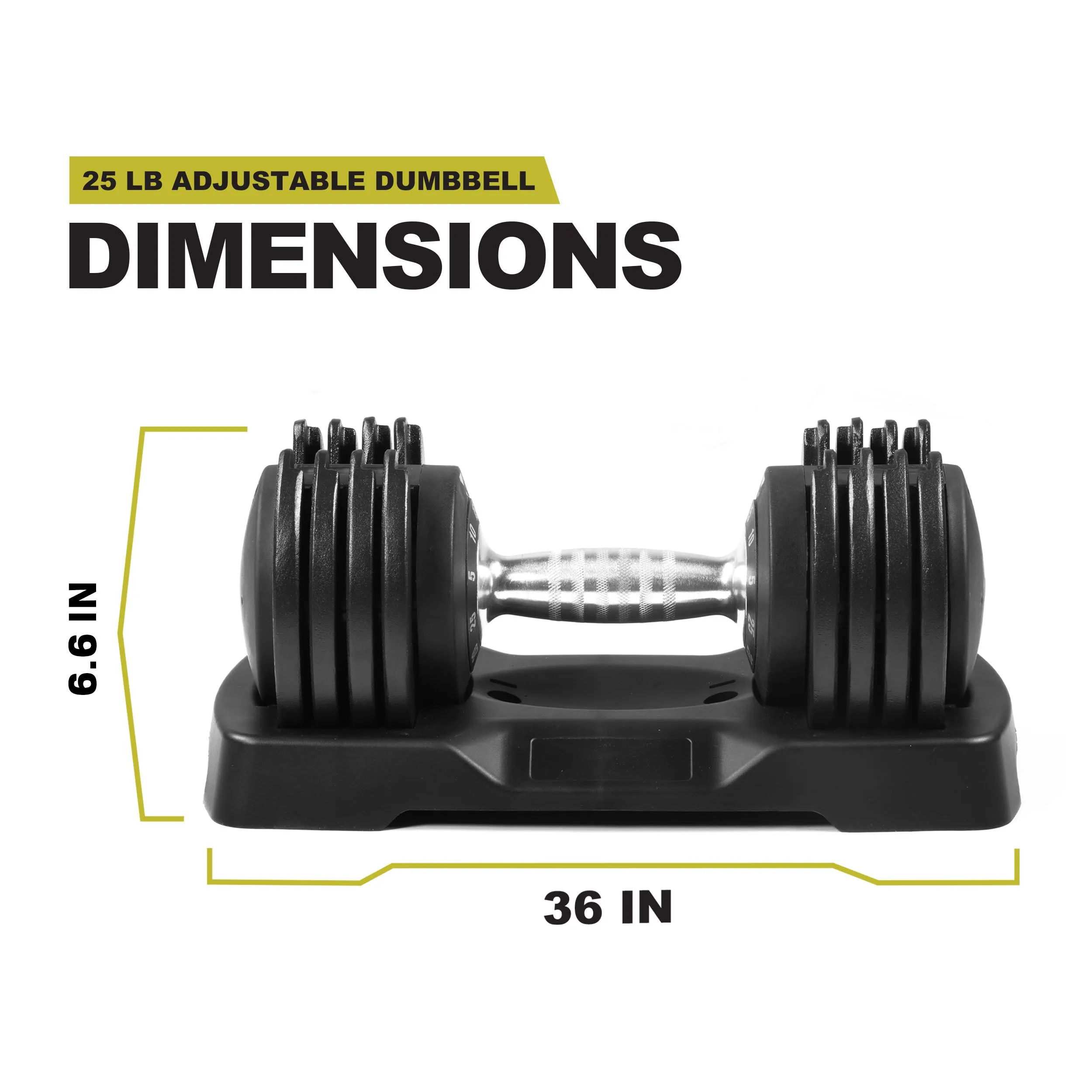 PRCTZ Adjustable Dumbbell Single, Available in 25lb and 55lb
