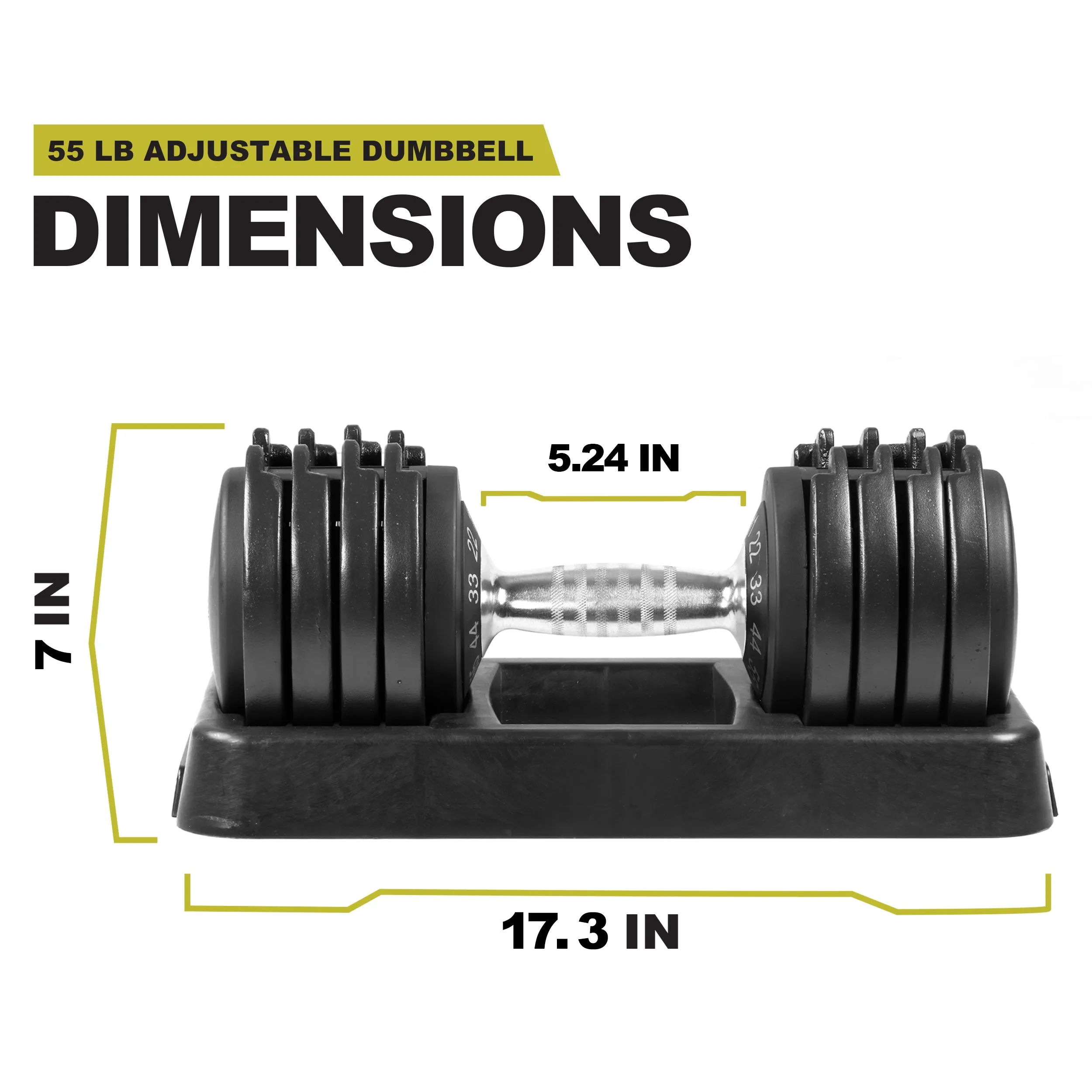 PRCTZ Adjustable Dumbbell Single, Available in 25lb and 55lb