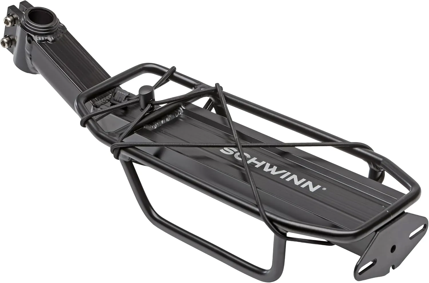 Schwinn Rear Bike Rack, Can Hold Up to 26 lbs, Lightweight, Compact and Durable Construction, Fits Most Adult Bicycle Frames, Cargo Options for Backpack, Baskets & More, Bicycle Rack for Back of Bike