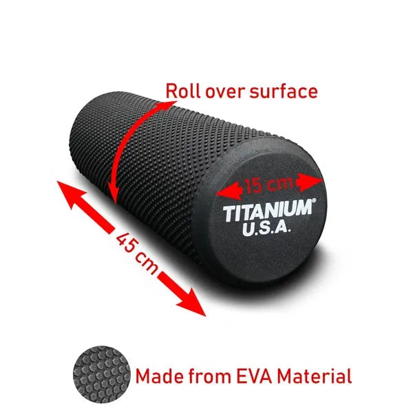 TITANIUM USA 45CM BLACK FOAM ROLLER