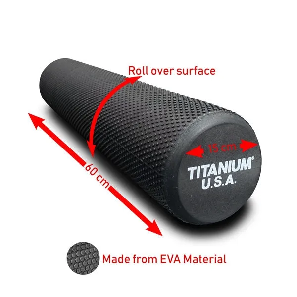 TITANIUM USA 60CM BLACK FOAM ROLLER