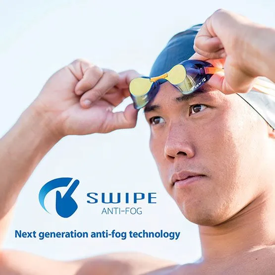 Tusa View Selene Swipe Swimming Goggles w/ Swipe Anti-Fog Technology
