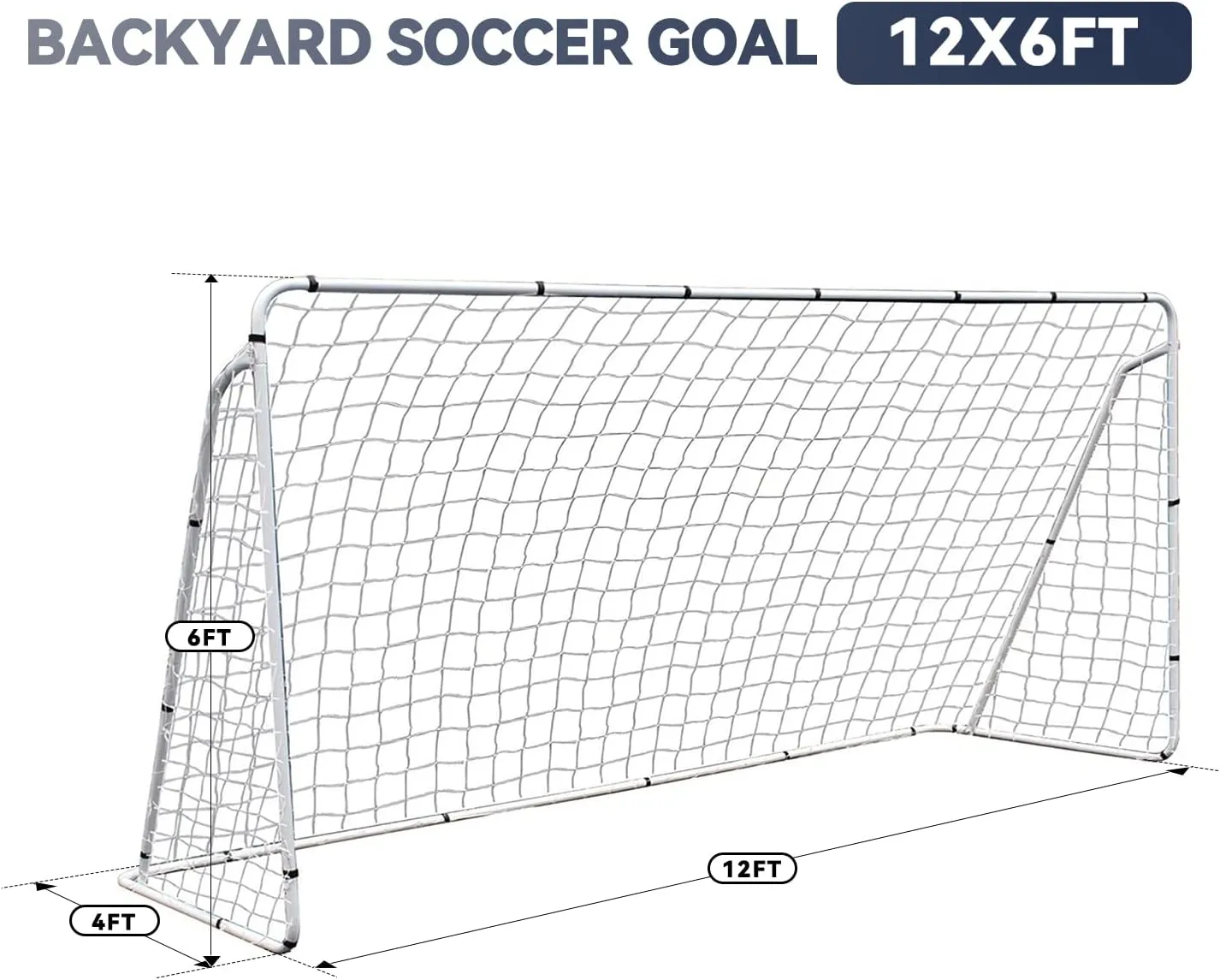 ZENY Portable Soccer Goal for Backyard,12x6 / 10x6.5 / 8x5 ft Kids Adults Soccer Net and Frame for Home Backyard Practice Training Goals, Soccer Training Equipment